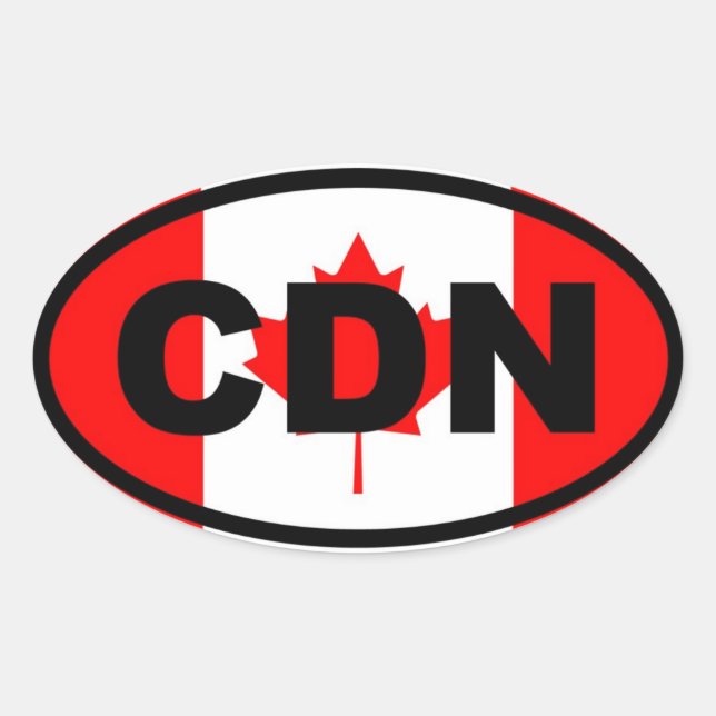 Sticker Ovale Canada CDN (Devant)