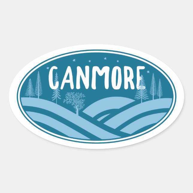 Sticker Ovale Canmore Alberta Outdoor (Devant)