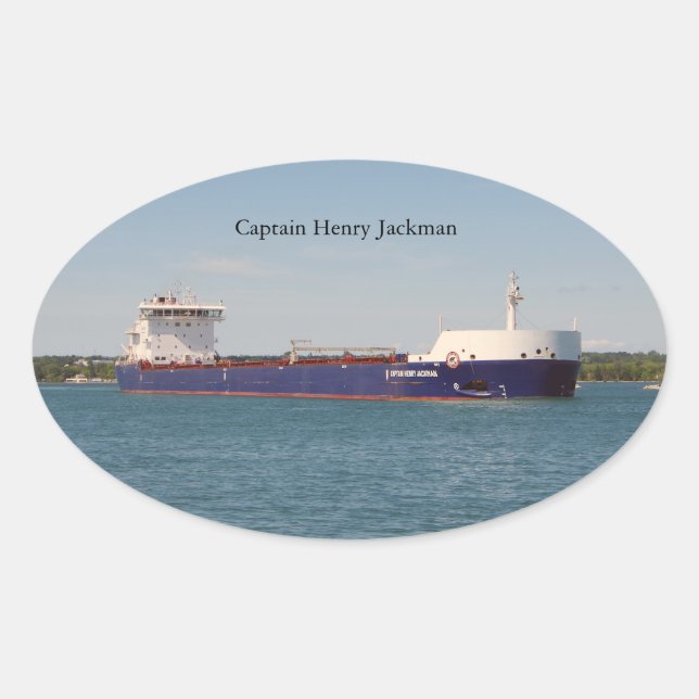 Sticker Ovale Capitaine Henry Jackman (Devant)