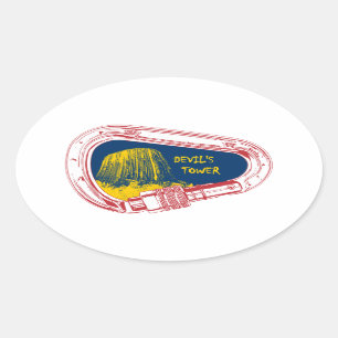 Sticker Ovale Carabiner d'Escalade tour du Diable