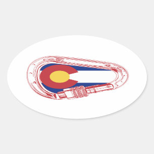 Sticker Ovale Carabiner Escalade du Colorado