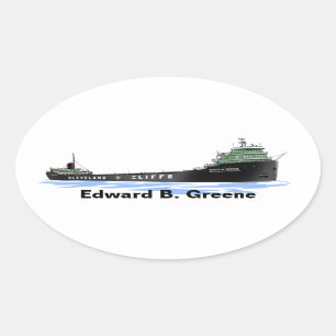 Sticker Ovale cargo des Grands Lacs Edward B. Green