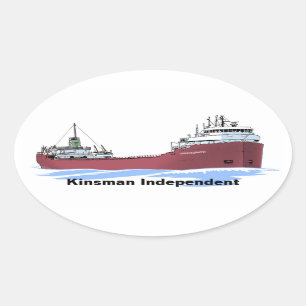 Sticker Ovale cargo des Grands Lacs Kinsman Independent