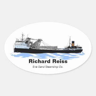 Sticker Ovale cargo des Grands Lacs Richard Reiss (Erie Sand)