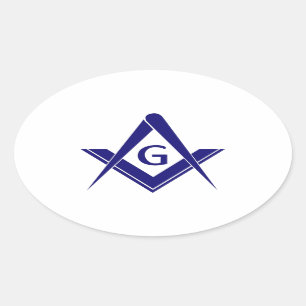 Sticker Ovale Carré moderne & Compas