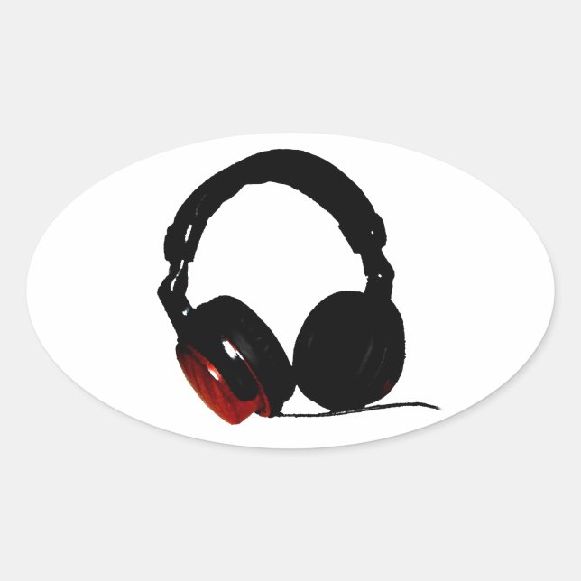 Sticker Ovale Casque Pop Art (Devant)