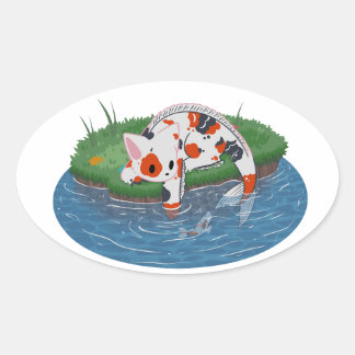 Sticker Ovale catfish