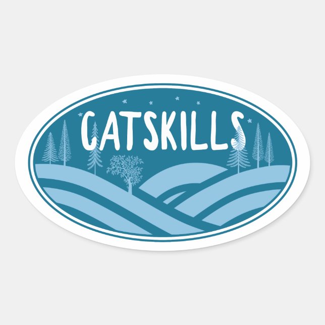 Sticker Ovale Catskill New York Outdoor (Devant)