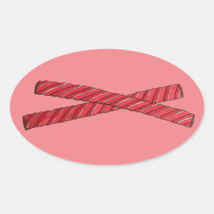 Sticker Ovale Cerise Rouge Licorice Whihid Licorice Twist Candy