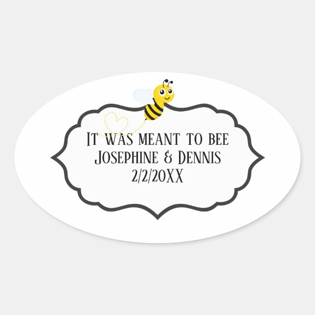 Sticker Ovale C'était censé être la Fête des mariées de la Faveu (Devant)