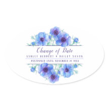 Changement de date anemone bleu mariage reporté