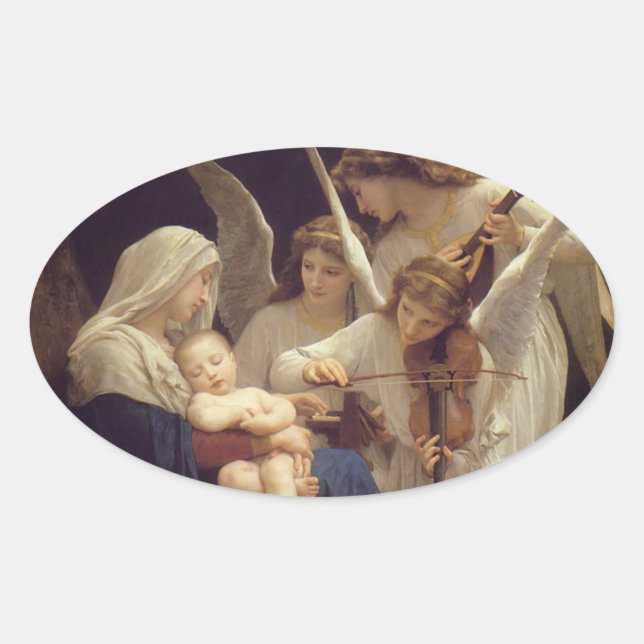 Sticker Ovale Chant des Anges (Devant)