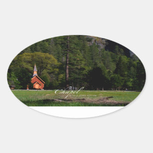 Sticker Ovale Chapelle de Yosemite