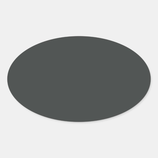 Sticker Ovale Charbon (couleur solide) (Devant)