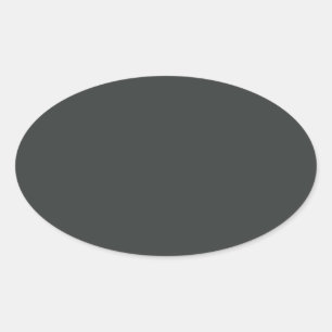 Sticker Ovale Charbon (couleur solide)