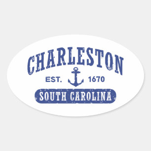 Sticker Ovale Charleston Caroline du Sud
