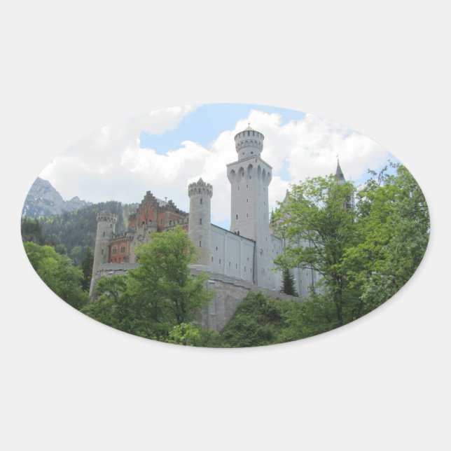 Sticker Ovale Château de Neuschwanstein - Allemagne (Devant)