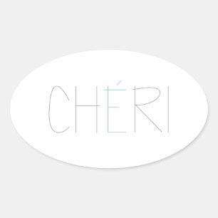 STICKER OVALE CHERI