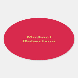 Sticker Ovale Cherry Rouge or couleurs Professional tendance mod