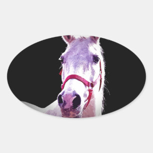 Sticker Ovale Cheval