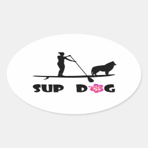 Sticker Ovale Chien SUP