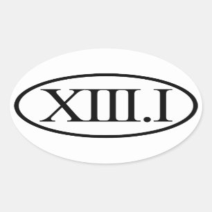 Sticker Ovale Chiffres romains Demi-Marathon 13.1