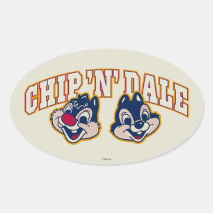 Sticker Ovale Chip 'n' Dale Classic Grin