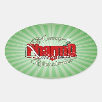Sticker Ovale CHRISTMAS PharmD Docteur en pharmacie