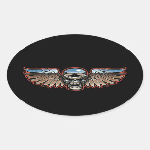 Sticker Ovale Chromeboy Wings