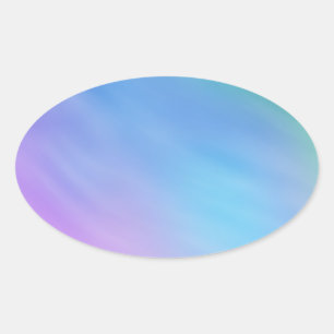 Sticker Ovale Ciel bleu ciel doux