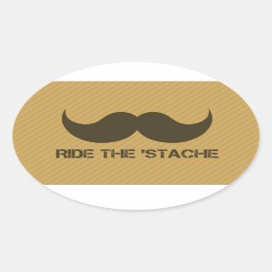 Sticker Ovale Circuler Sur La Stache