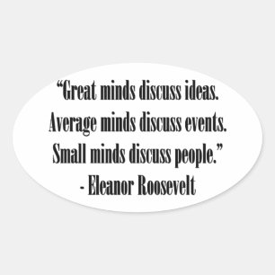 Sticker Ovale Citation d'Eleanor Roosevelt