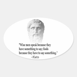 Sticker Ovale Citation Par Platon