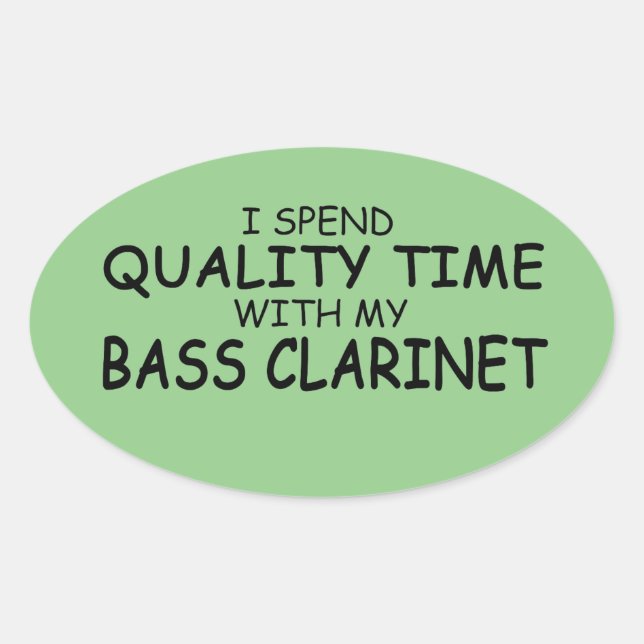 Sticker Ovale Clarinet Basse Temps Qualité (Devant)