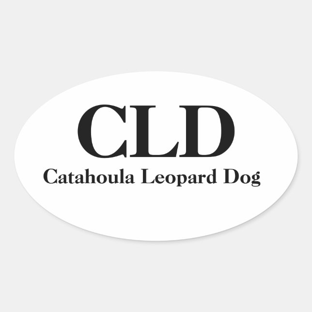 Sticker Ovale CLD Catahoula Leopard Dog (Devant)