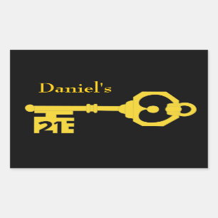 Sticker ovale clé Black & Gold 21e anniversaire