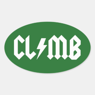 Sticker Ovale Climb Rock 'n Roll