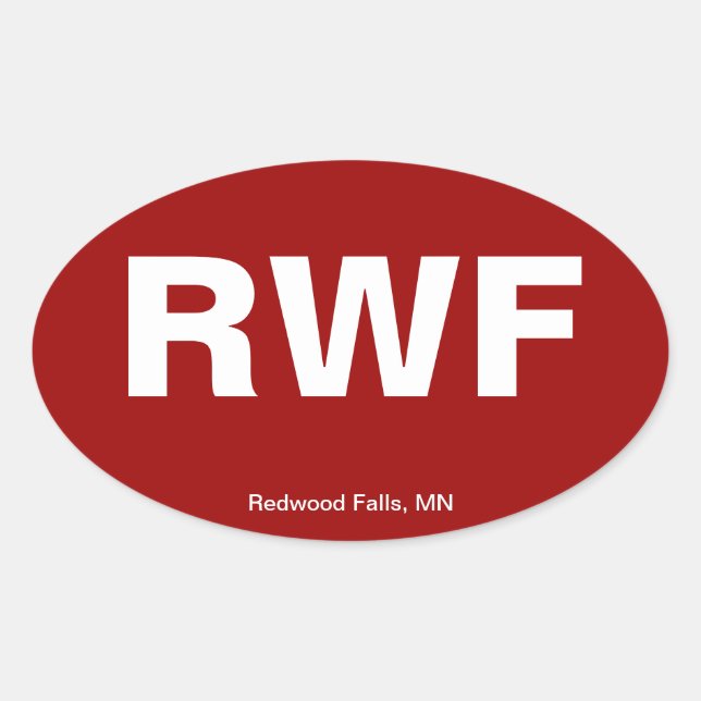 Sticker Ovale Code d'aéroport - automnes de séquoia, Minnesota (Devant)