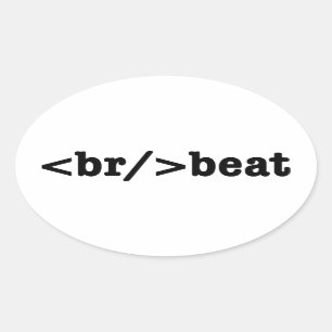 Sticker Ovale code de HTML de breakbeat