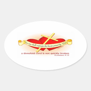 Sticker Ovale Coeurs jointifs par le cadeau de chrétien de Dieu