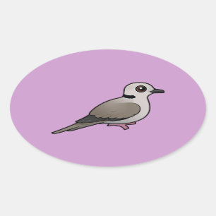Sticker Ovale Colombe colletée par Eurasien de Birdorable