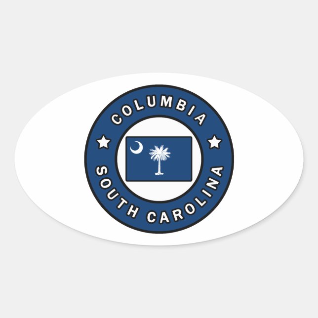 Sticker Ovale Colombie Caroline du Sud (Devant)