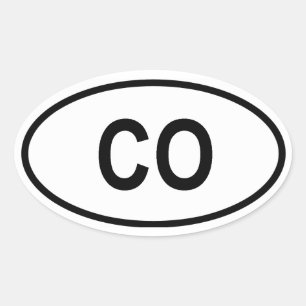 Sticker Ovale Colorado "CO"