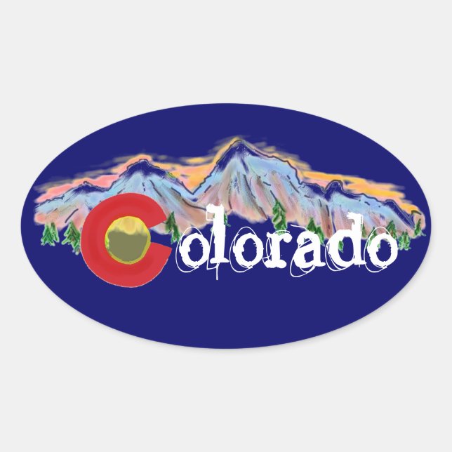 Sticker Ovale Colorado collants (Devant)