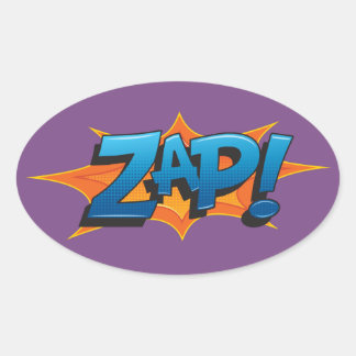 Sticker Ovale Comic Zap !