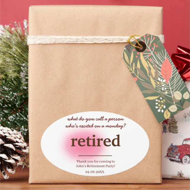 Sticker Ovale comment appelez-vous une personne qui est excitée  (vacances)