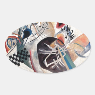 Sticker Ovale Composition de Kandinsky