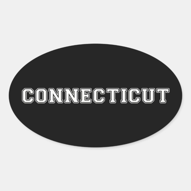 Sticker Ovale Connecticut (Devant)