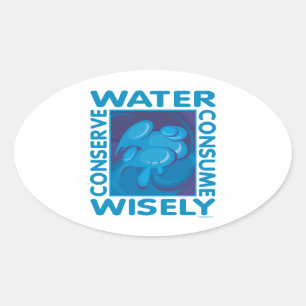 Sticker Ovale Conservation des eaux