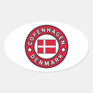 Sticker Ovale Copenhague Danemark